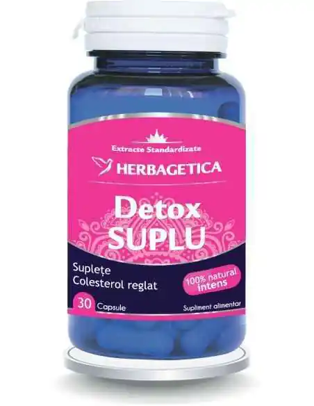 Detox Suplu 30 capsule Herbagetica, Slabire