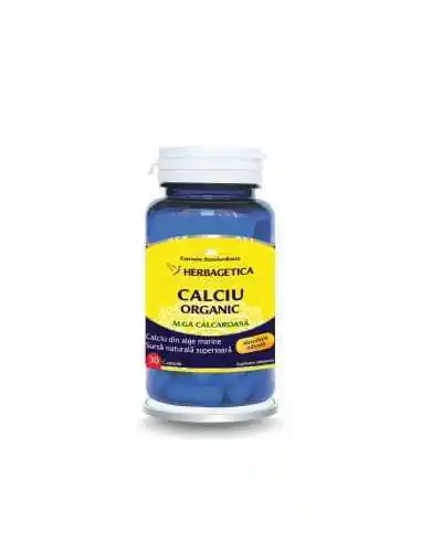 Calciu Organic 30 cps Herbagetica, VITAMINE SI MINERALE