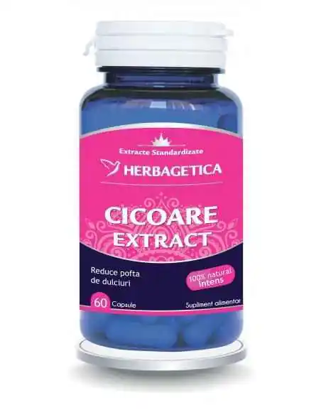 Cicoare 60 cps Herbagetica, Slabire