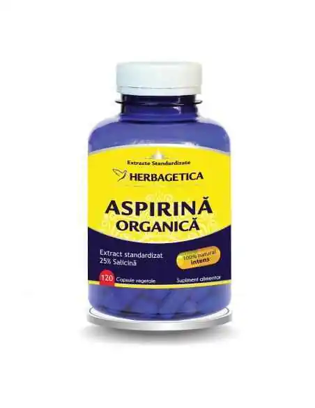 Aspirina Organica 120 capsule Herbagetica, REMEDII NATURISTE