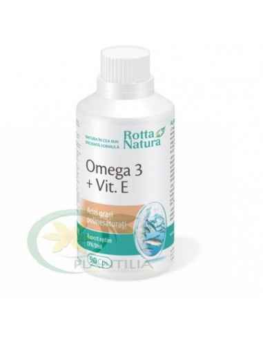 Omega 3 1000mg + Vitamina E 90 capsule Rotta Natura, Sistemul nervos