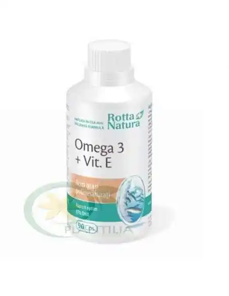 Omega 3 1000mg + Vitamina E 90 capsule Rotta Natura, Sistemul nervos