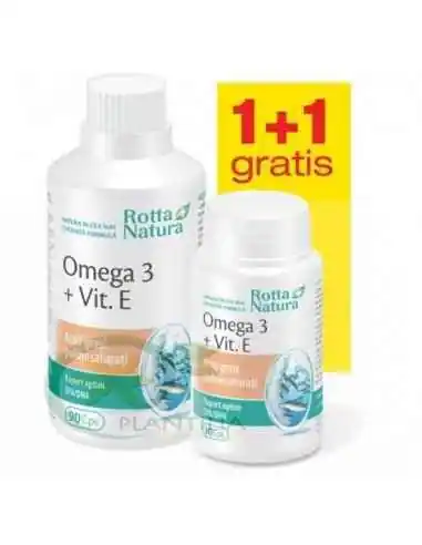 Omega 3 1000 mg + Vitamina E  90+30 capsule GRATIS Rotta Natura, Sistemul nervos