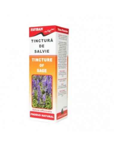 TINCTURA DE SALVIE 50 ml Favisan, TINCTURI CU ALCOOL