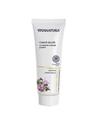 Crema impotriva caderii parului cu petrol si extracte din plante 75ml Viva Natura, REDUCERI