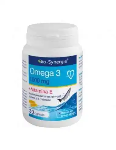 Omega 3 1000 mg + Vitamina E 30 cps Bio-Synergie, Sistemul nervos