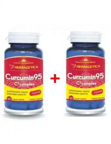 Curcumin 95 C3 complex 60 + 60 capsule Herbagetica, Sistemul nervos