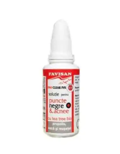 FAVICLEAR FVS-SOLUȚIE PENTRU PUNCTE NEGRE & ACNEE 30 ml Favisan, INGRIJIRE TEN