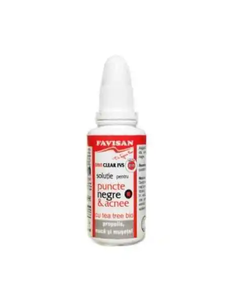 FAVICLEAR FVS-SOLUȚIE PENTRU PUNCTE NEGRE & ACNEE 30 ml Favisan, INGRIJIRE TEN