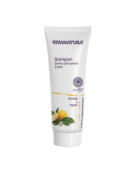 Sampon pentru par normal si gras cu Lamaie si Argan 250ml Viva Natura, REDUCERI