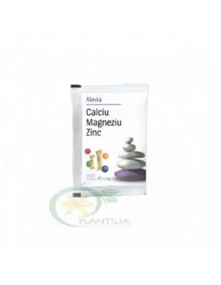 Calciu Magneziu Zinc (solubil) plic  Alevia, VITAMINE SI MINERALE
