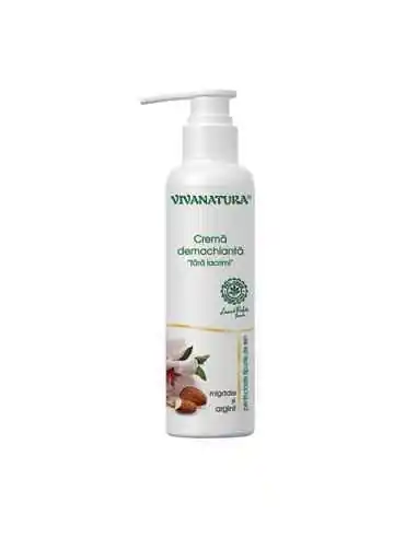 Crema demachianta "fara lacrimi" cu Migdale si Argint 145ml Viva Natura, Sanatatea pielii