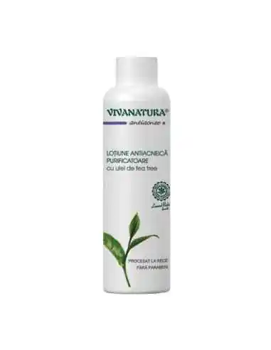 Lotiune antiacneica purificatoare cu ulei de Tea-Tree 150ml Viva Natura, Sanatatea pielii