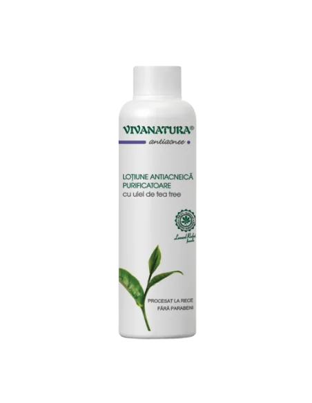 Lotiune antiacneica purificatoare cu ulei de Tea-Tree 150ml Viva Natura, Sanatatea pielii