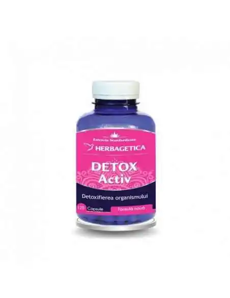 Detox Activ 120 capsule Herbagetica, Slabire