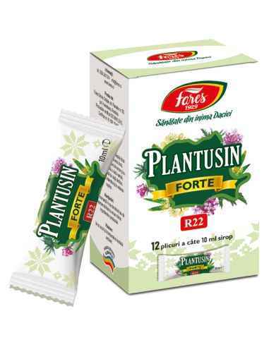 Plantusin forte, R22, sirop tuse 12 plicuri Fares, SIROPURI