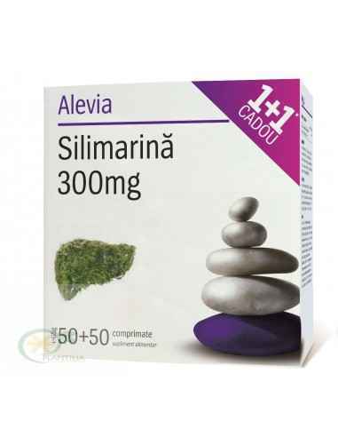 Silimarina 300 mg 50 comprimate 1+1 GRATIS Alevia, REMEDII NATURISTE