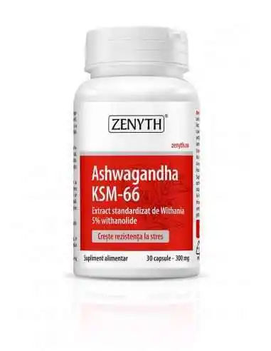 Ashwaganda KSM  30 cps Zenyth, REMEDII NATURISTE