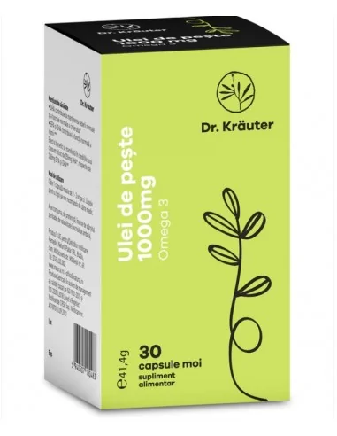 Ulei de peste 1000mg Omega 3 30 cps Dr Krauter