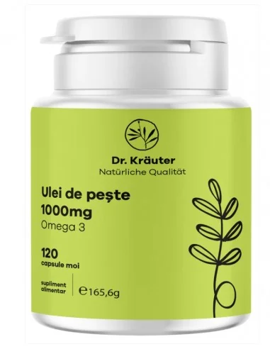 Ulei de peste 1000mg Omega 3 120 cps Dr Krauter