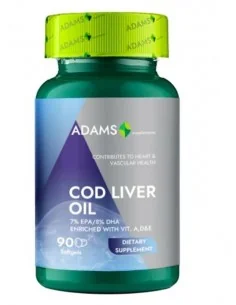 COD LIVER OIL 1000MG 90CPS Adams Vision, REMEDII NATURISTE