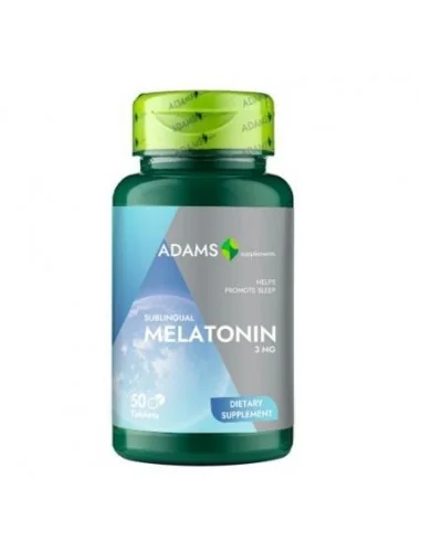 MELATONINA 3MG 50CPR Adams Vision, REMEDII NATURISTE