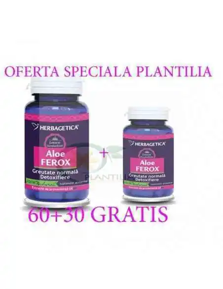 Aloe Ferox 60+30 capsule GRATIS  Herbagetica, Slabire