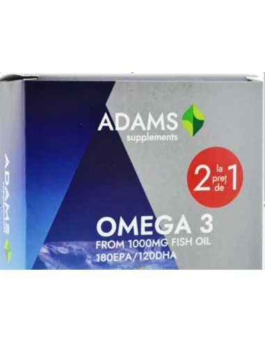 OMEGA 3 1000MG 30CPS 1+1 GRATIS Adams Vision, Sistemul nervos