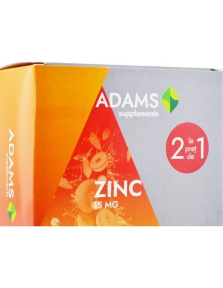 ZINC 15MG 30CPR 1+1 GRATIS ADAMS VISION, Tulburari Hormonale