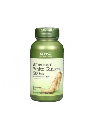 Gnc Herbal Plus American White Ginseng 500 Mg, Ginseng Alb American, 90 Cps