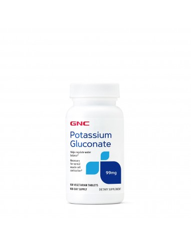 Gnc Potassium Gluconate 99 Mg, Gluconat De Potasiu, 100 Tb