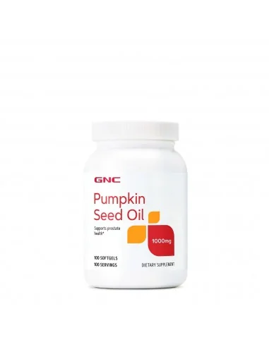 Gnc Pumpkin Seed Oil 1000 Mg, Ulei Din Seminte De Dovleac, 100 Cps