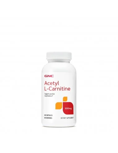 Gnc Acetyl-l-carnitine 500 Mg, Acetil L-carnitina, 60 Cps