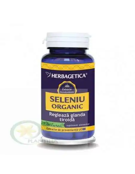 Seleniu Organic 60 capsule Herbagetica, VITAMINE SI MINERALE