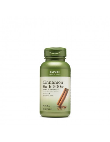 Gnc Herbal Plus Cinnamon Bark 500 Mg, Scortisoara, 100 Cps