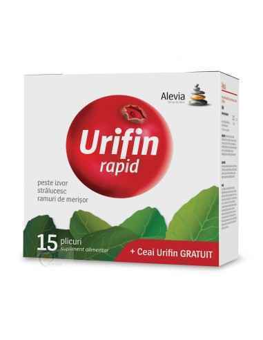 Pachet Urifin Rapid 15 plicuri + Ceai Urifin 20 doze GRATUIT Alevia, REMEDII NATURISTE