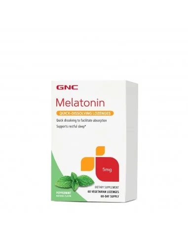 Gnc Melatonina 5 Mg, Cu Aroma De Menta, 60 Tb