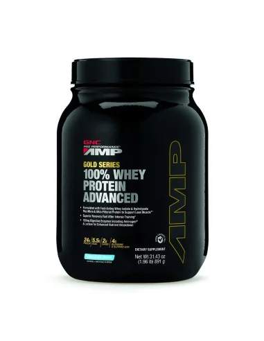 Gnc Amp Gold Series 100% Whey Protein Advanced, Proteina Din Zer, Cu Aroma De Vanilie, 891 G