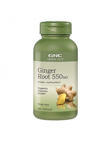 Gnc Herbal Plus Ginger Root 550 Mg, Radacina De Ghimbir, 100 Cps