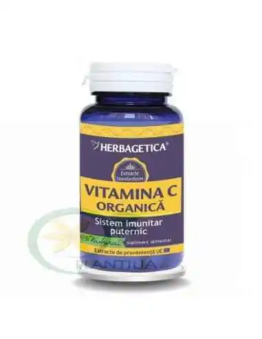 Vitamina C Organica 60 capsule Herbagetica, VITAMINE SI MINERALE