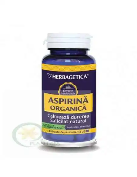 Aspirina Organica 120 capsule Herbagetica, REMEDII NATURISTE