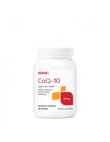 Gnc Coq-10  Naturala 50 Mg, Coenzima Coq-10, 120 Cps