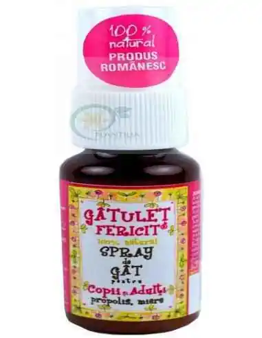 Gatulet Fericit - Spray de gat pentru copii şi adulţi 20 ml Prisaca Transilvania, TINCTURI FARA ALCOOL