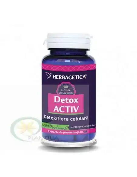 Detox Activ 30 capsule Herbagetica, Slabire