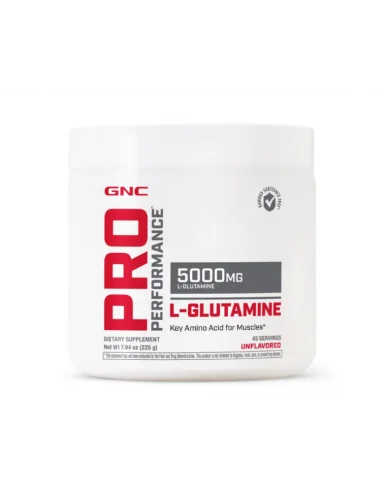 Gnc Pro Performance Micronized L-glutamine 5000 Mg, L-glutamina Micronizata Pudra Fara Aroma, 225 G