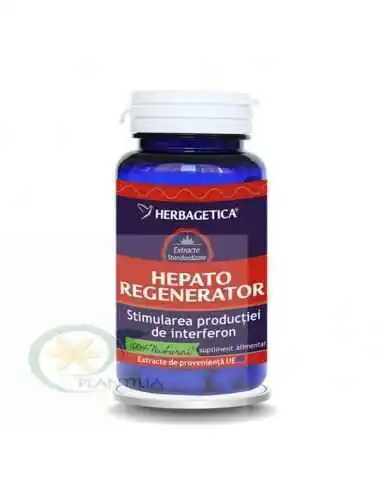 Hepato Regenerator 120 capsule Herbagetica, REMEDII NATURISTE