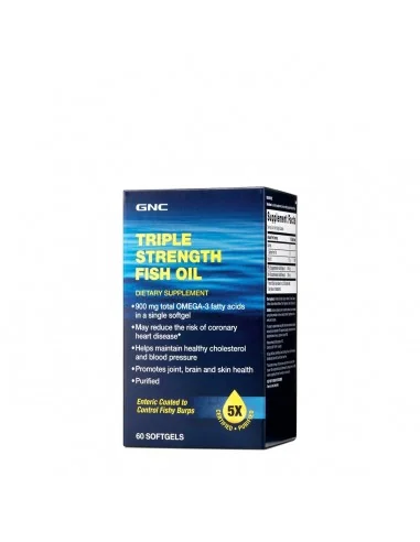 Gnc Triple Strength Fish Oil, Ulei De Peste, 60 Cps