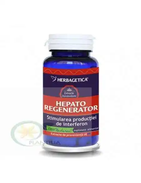 Hepato Regenerator 60 capsule Herbagetica, REMEDII NATURISTE