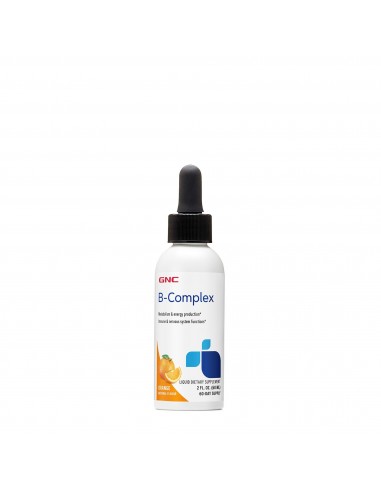 Gnc B-complex, Complex De Vitamine B Lichid, Cu Aroma Naturala De Portocale, 60 Ml