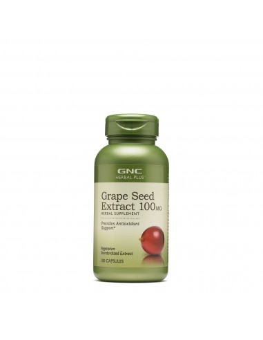 Gnc Herbal Plus Grape Seed 100 Mg, Extract Din Seminte De Struguri, 100 Cps